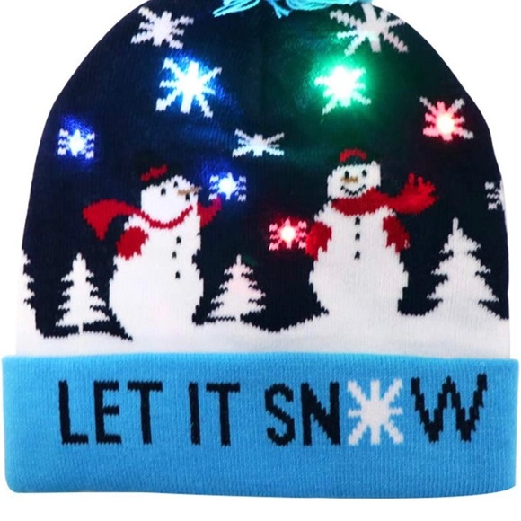 Let it Snow Glow Winter Hat for Kids and Adults - Picture 8 of 8